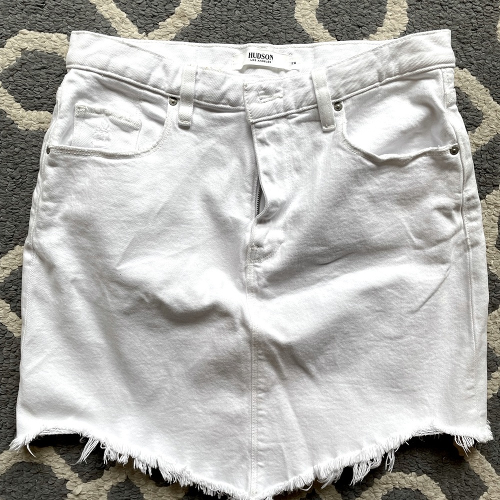 White Hudson Los Angeles Denim Skirt